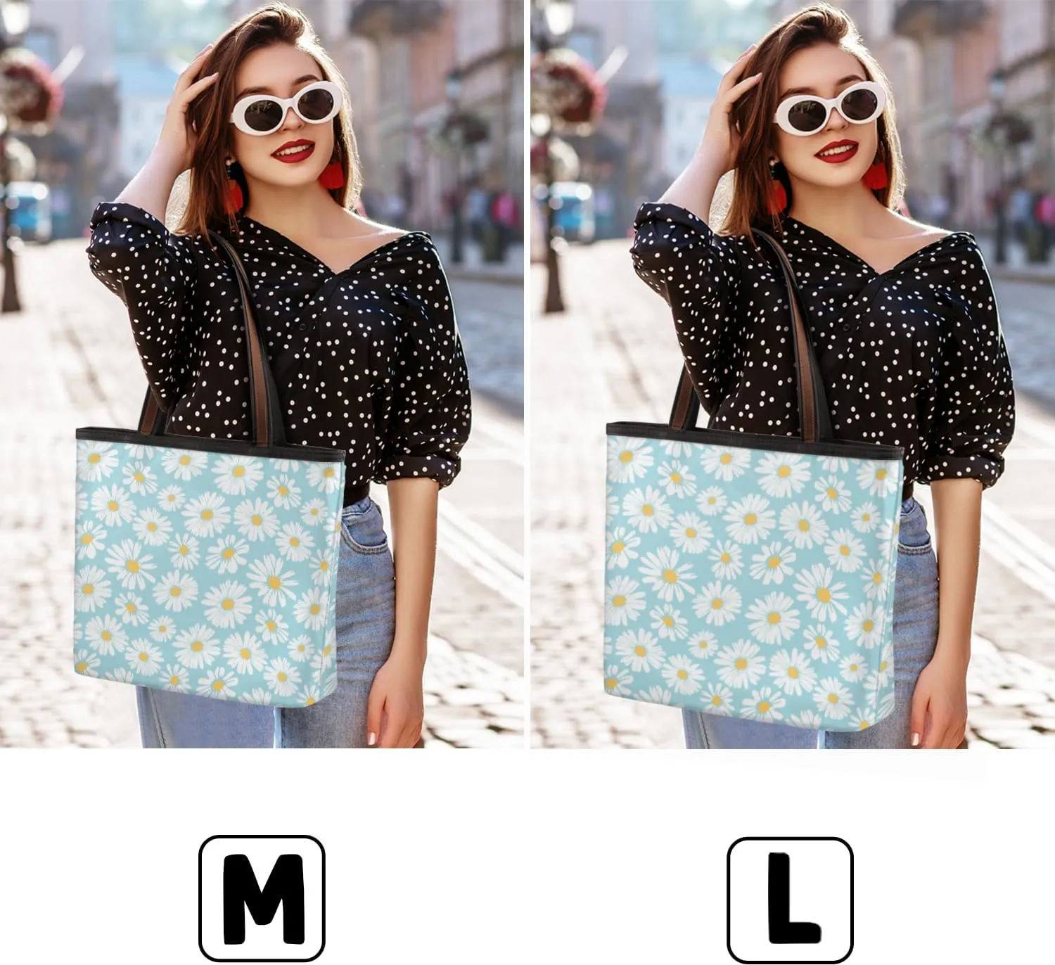 Tote Bag for Women with Zipper Large Capacity Top Handle Casual Shoulder Bag Handbag Reusable Shopping