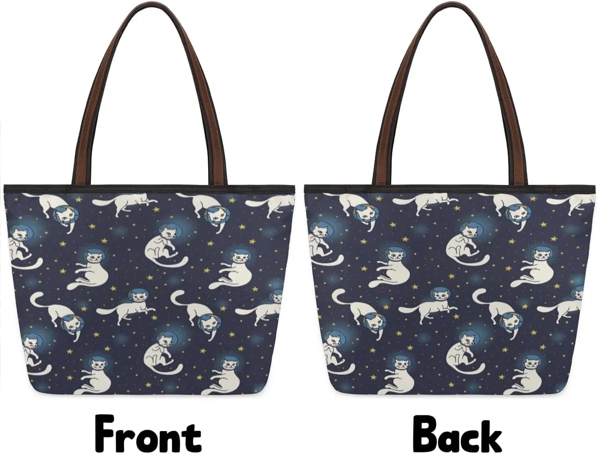 Tote Bag for Women with Zipper Large Capacity Top Handle Casual Shoulder Bag Handbag Reusable Shopping
