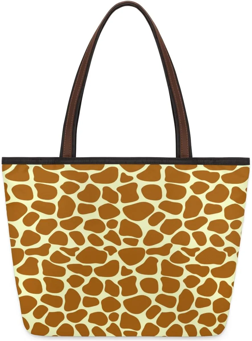 Tote Bag for Women with Zipper Large Capacity Top Handle Casual Shoulder Bag Handbag Reusable Shopping
