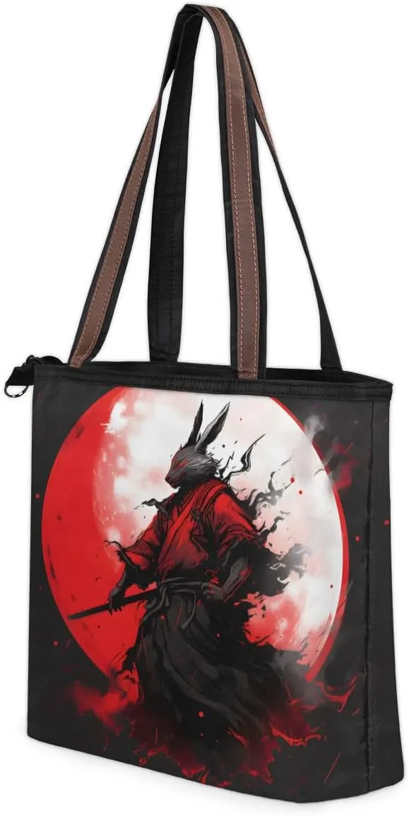 Tote Bag for Women with Zipper Large Capacity Top Handle Casual Shoulder Bag Handbag Reusable Shopping