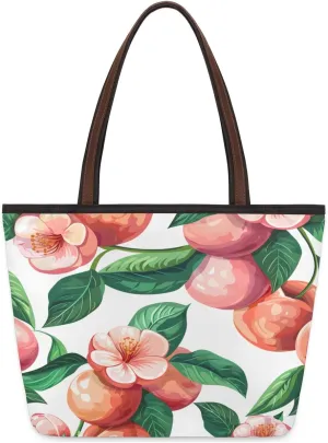 Tote Bag for Women with Zipper Large Capacity Top Handle Casual Shoulder Bag Handbag Reusable Shopping