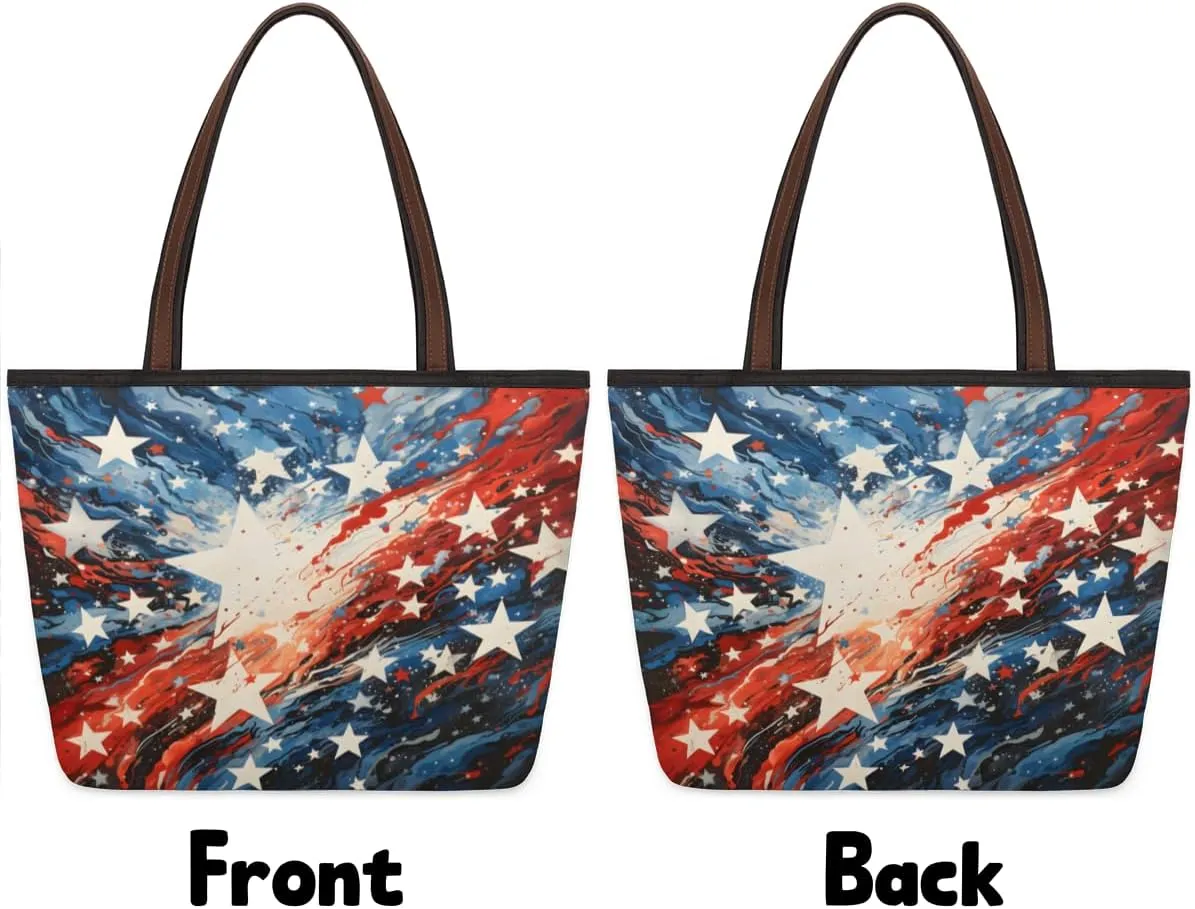 Tote Bag for Women with Zipper Large Capacity Top Handle Casual Shoulder Bag Handbag Reusable Shopping