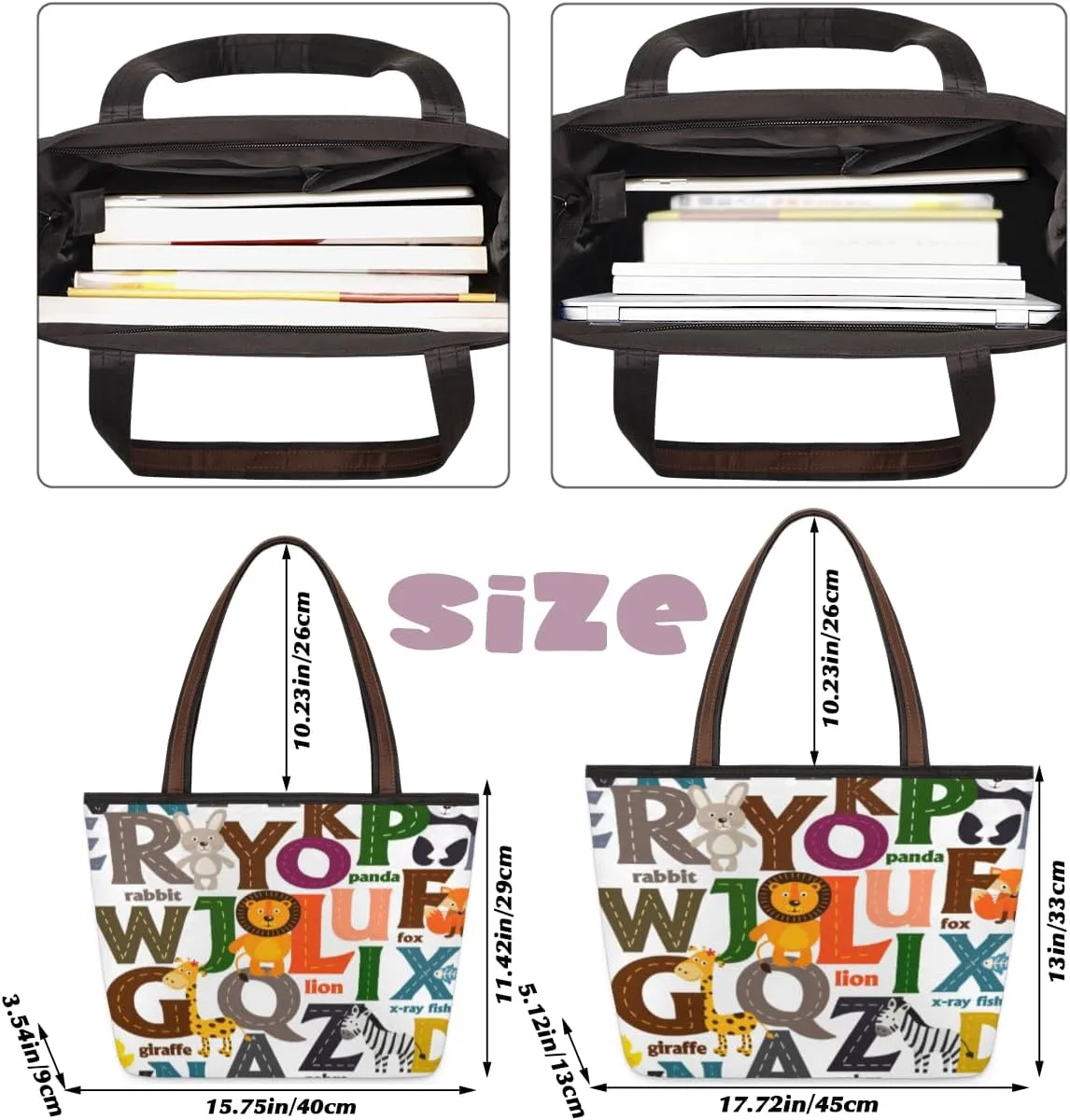 Tote Bag for Women with Zipper Large Capacity Top Handle Casual Shoulder Bag Handbag Reusable Shopping