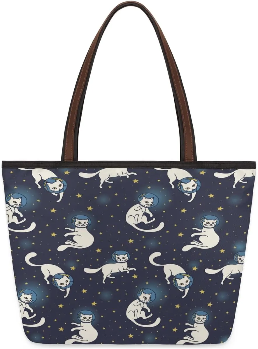 Tote Bag for Women with Zipper Large Capacity Top Handle Casual Shoulder Bag Handbag Reusable Shopping
