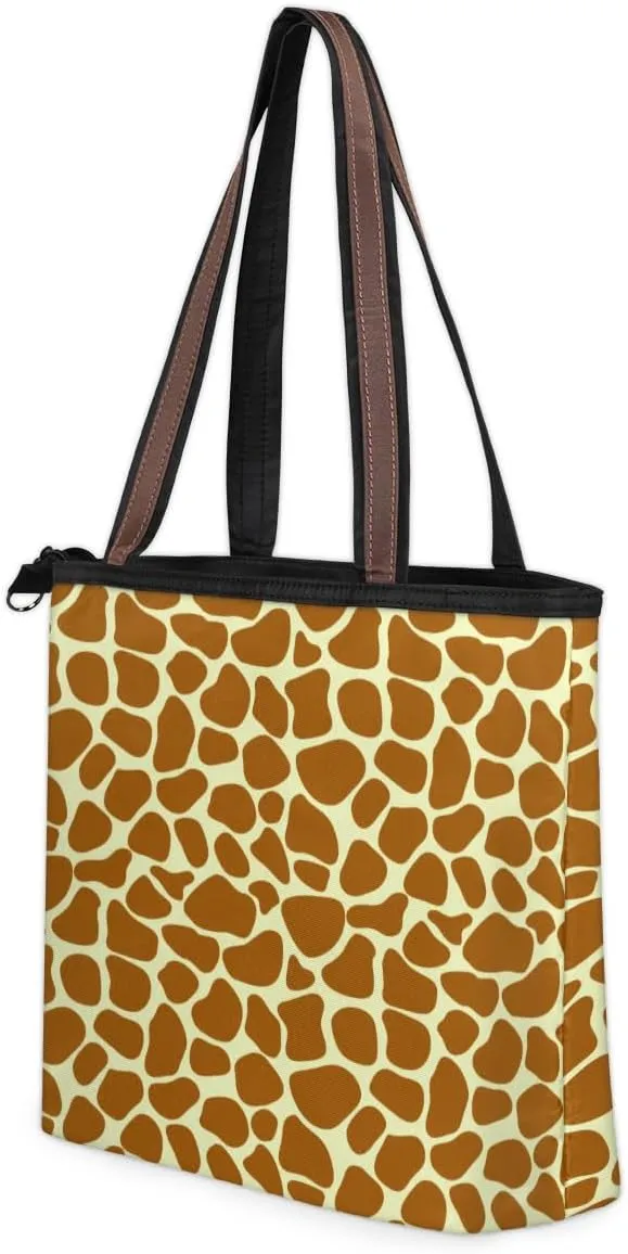 Tote Bag for Women with Zipper Large Capacity Top Handle Casual Shoulder Bag Handbag Reusable Shopping