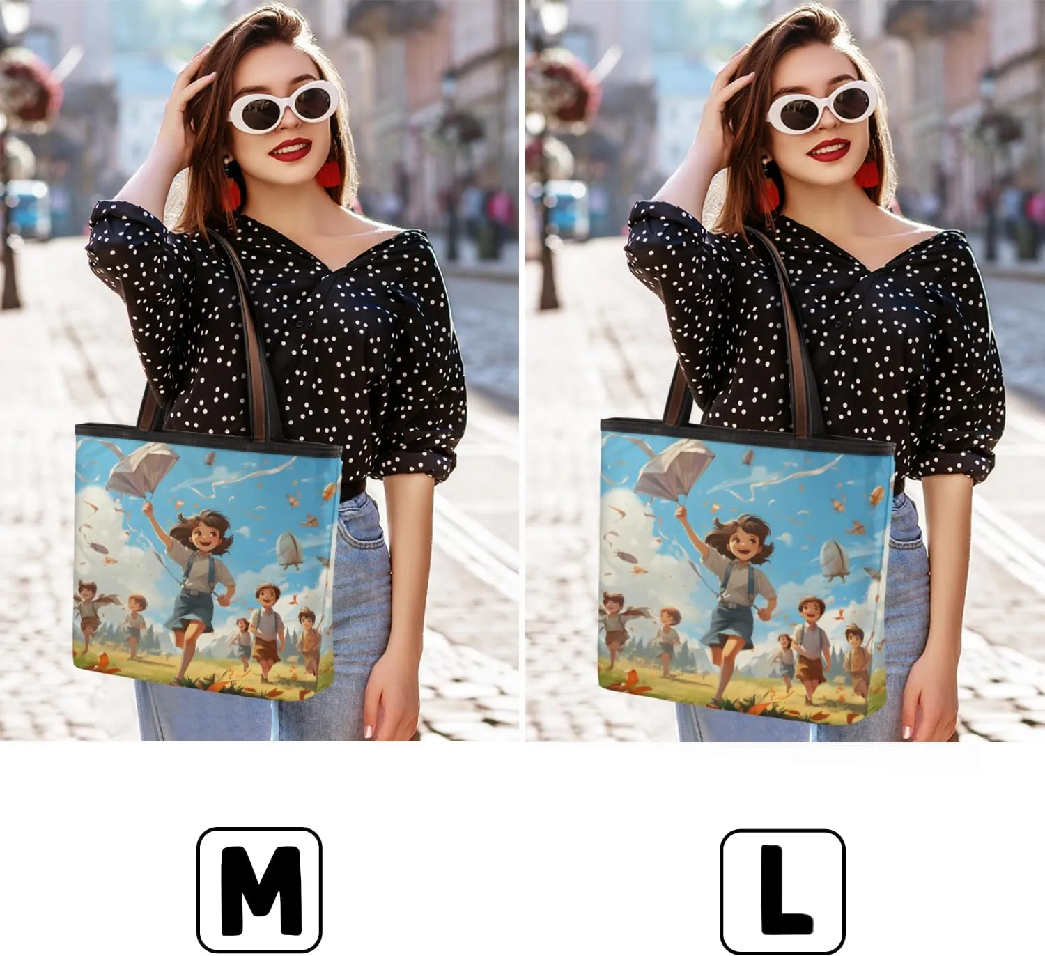 Tote Bag for Women with Zipper Large Capacity Top Handle Casual Shoulder Bag Handbag Reusable Shopping