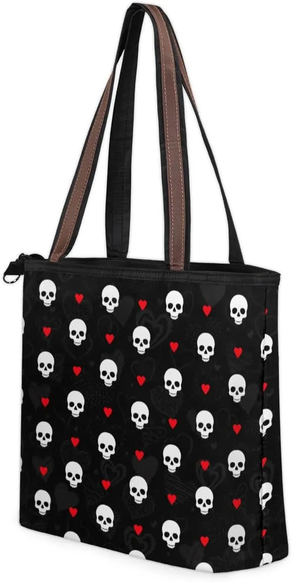Tote Bag for Women with Zipper Large Capacity Top Handle Casual Shoulder Bag Handbag Reusable Shopping
