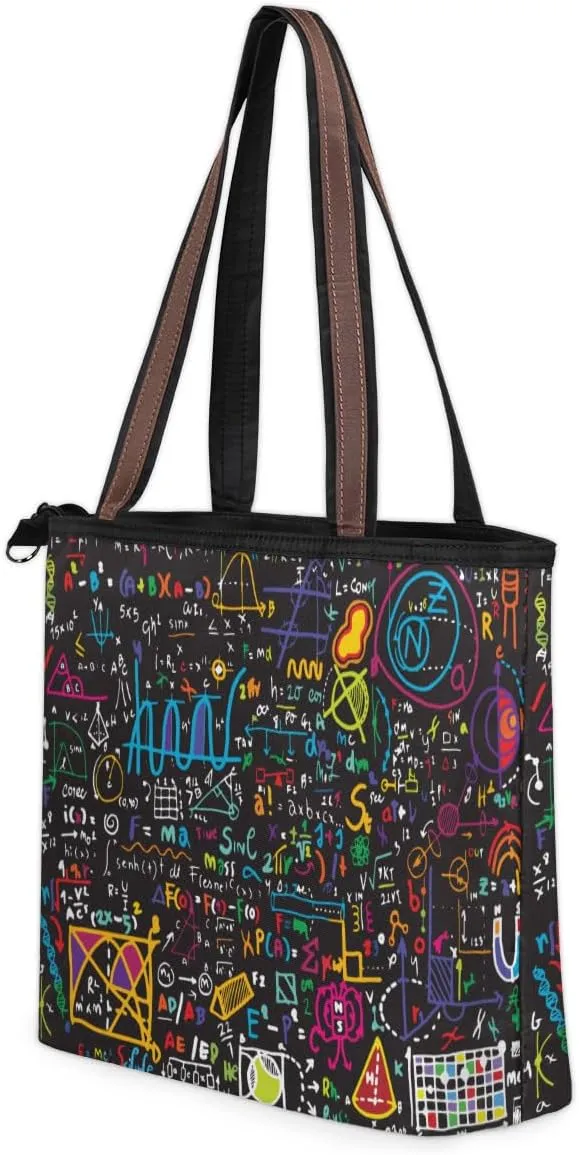 Tote Bag for Women with Zipper Large Capacity Top Handle Casual Shoulder Bag Handbag Reusable Shopping