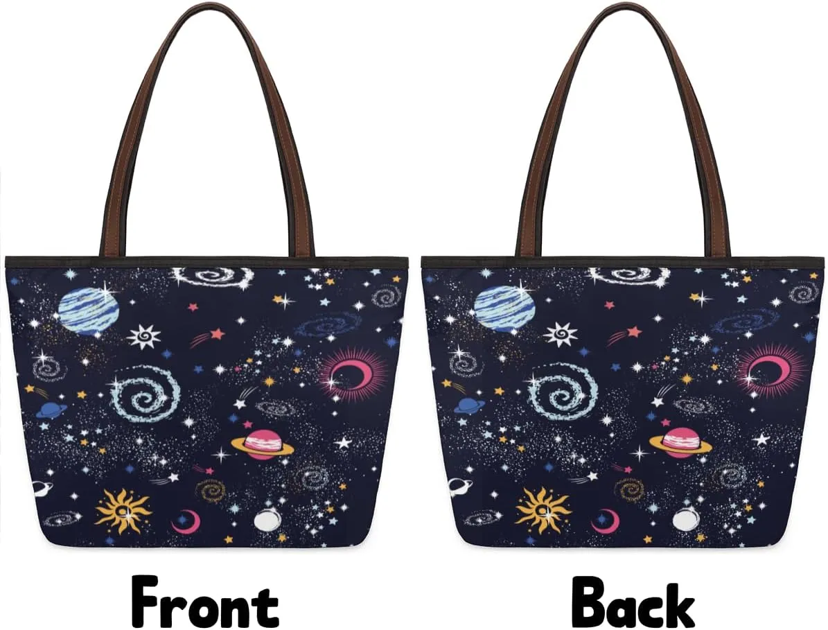 Tote Bag for Women with Zipper Large Capacity Top Handle Casual Shoulder Bag Handbag Reusable Shopping