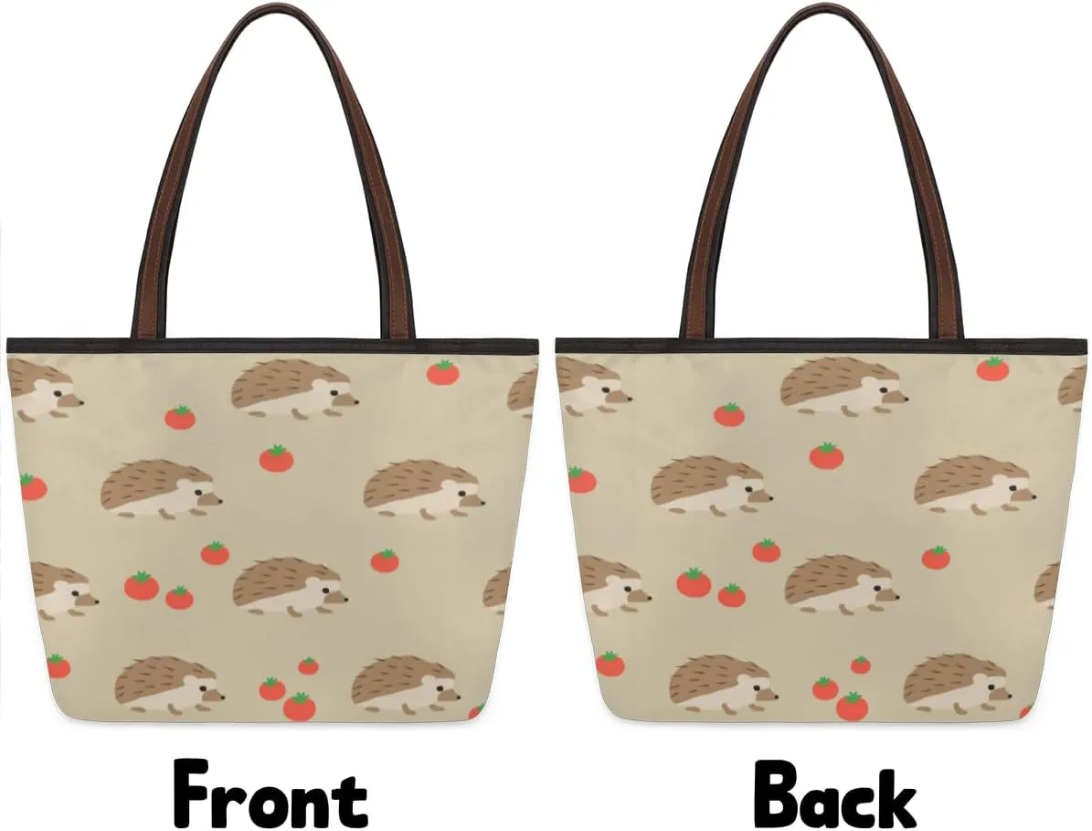 Tote Bag for Women with Zipper Large Capacity Top Handle Casual Shoulder Bag Handbag Reusable Shopping