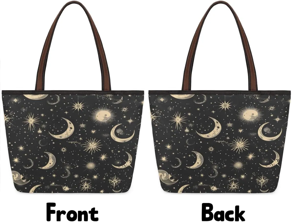 Tote Bag for Women with Zipper Large Capacity Top Handle Casual Shoulder Bag Handbag Reusable Shopping