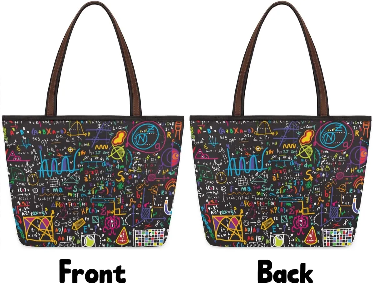 Tote Bag for Women with Zipper Large Capacity Top Handle Casual Shoulder Bag Handbag Reusable Shopping