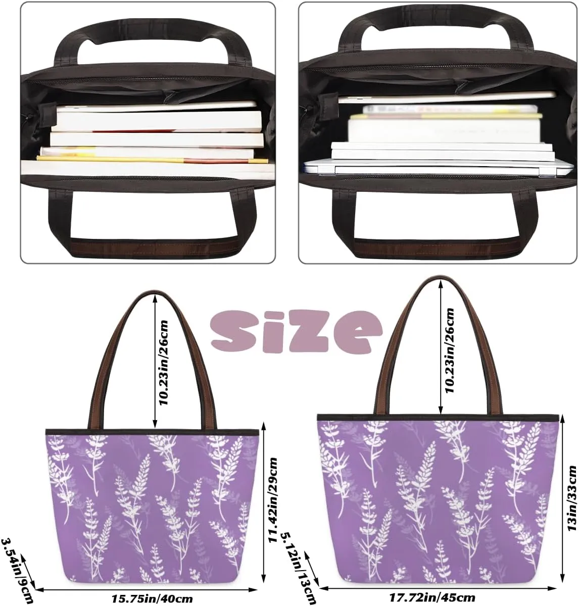 Tote Bag for Women with Zipper Large Capacity Top Handle Casual Shoulder Bag Handbag Reusable Shopping