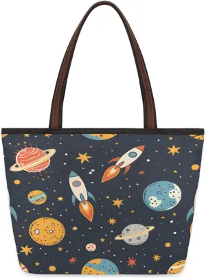 Tote Bag for Women with Zipper Large Capacity Top Handle Casual Shoulder Bag Handbag Reusable Shopping