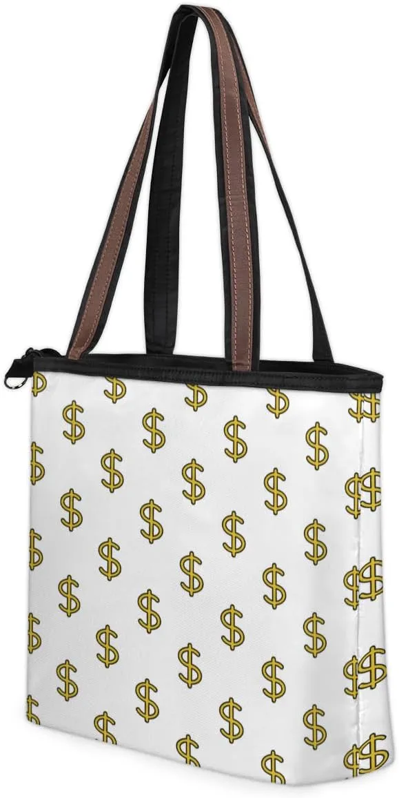 Tote Bag for Women with Zipper Large Capacity Top Handle Casual Shoulder Bag Handbag Reusable Shopping