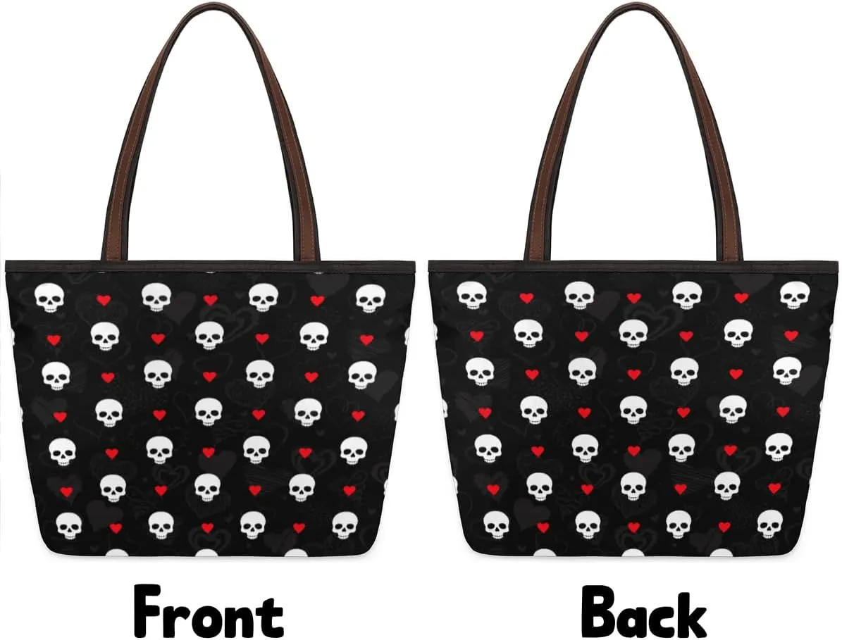 Tote Bag for Women with Zipper Large Capacity Top Handle Casual Shoulder Bag Handbag Reusable Shopping