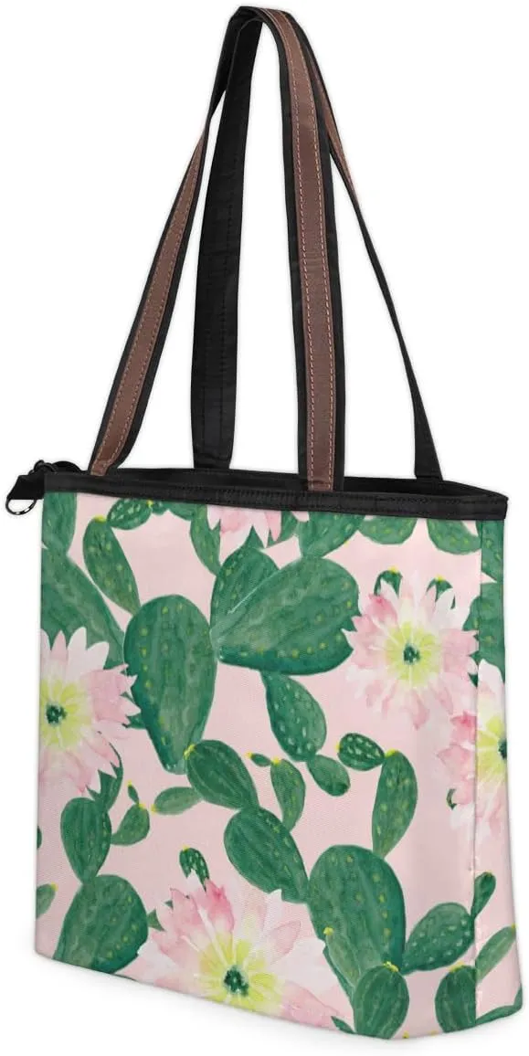 Tote Bag for Women with Zipper Large Capacity Top Handle Casual Shoulder Bag Handbag Reusable Shopping