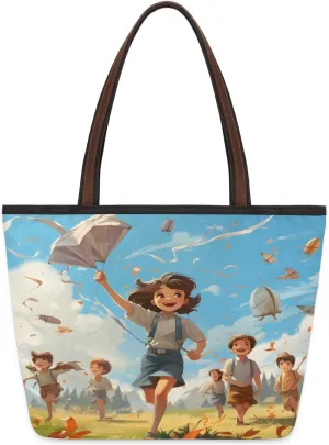Tote Bag for Women with Zipper Large Capacity Top Handle Casual Shoulder Bag Handbag Reusable Shopping