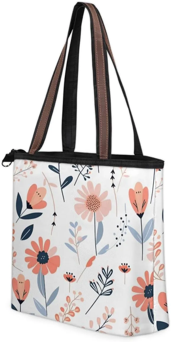 Tote Bag for Women with Zipper Large Capacity Top Handle Casual Shoulder Bag Handbag Reusable Shopping