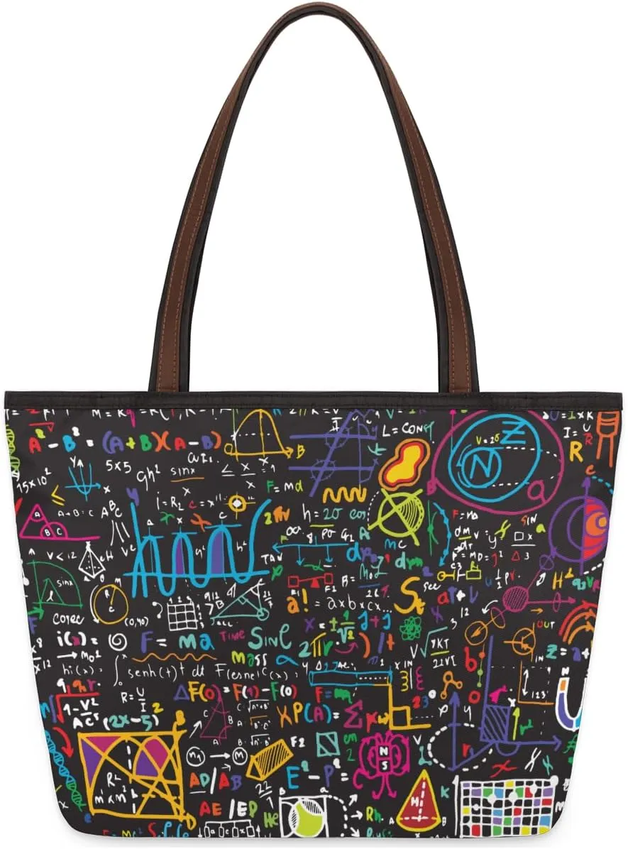 Tote Bag for Women with Zipper Large Capacity Top Handle Casual Shoulder Bag Handbag Reusable Shopping