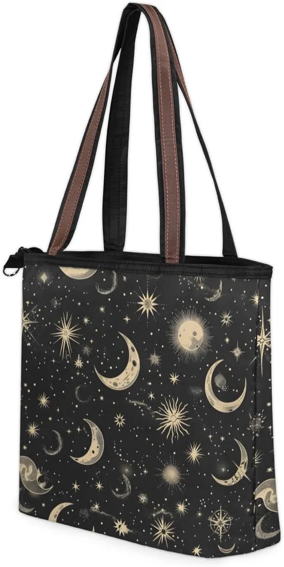Tote Bag for Women with Zipper Large Capacity Top Handle Casual Shoulder Bag Handbag Reusable Shopping
