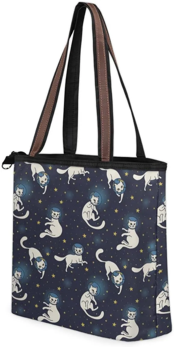 Tote Bag for Women with Zipper Large Capacity Top Handle Casual Shoulder Bag Handbag Reusable Shopping