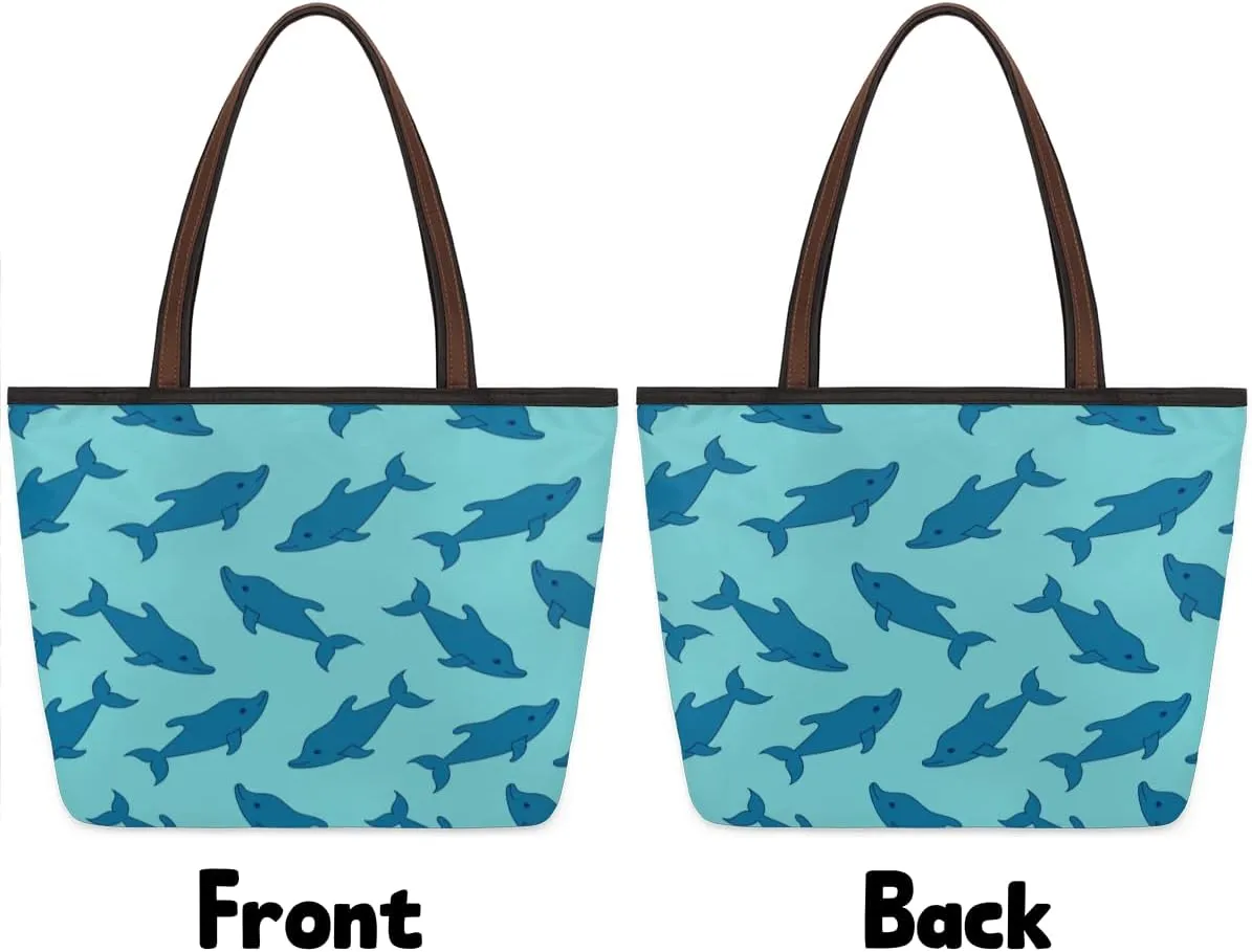 Tote Bag for Women with Zipper Large Capacity Top Handle Casual Shoulder Bag Handbag Reusable Shopping