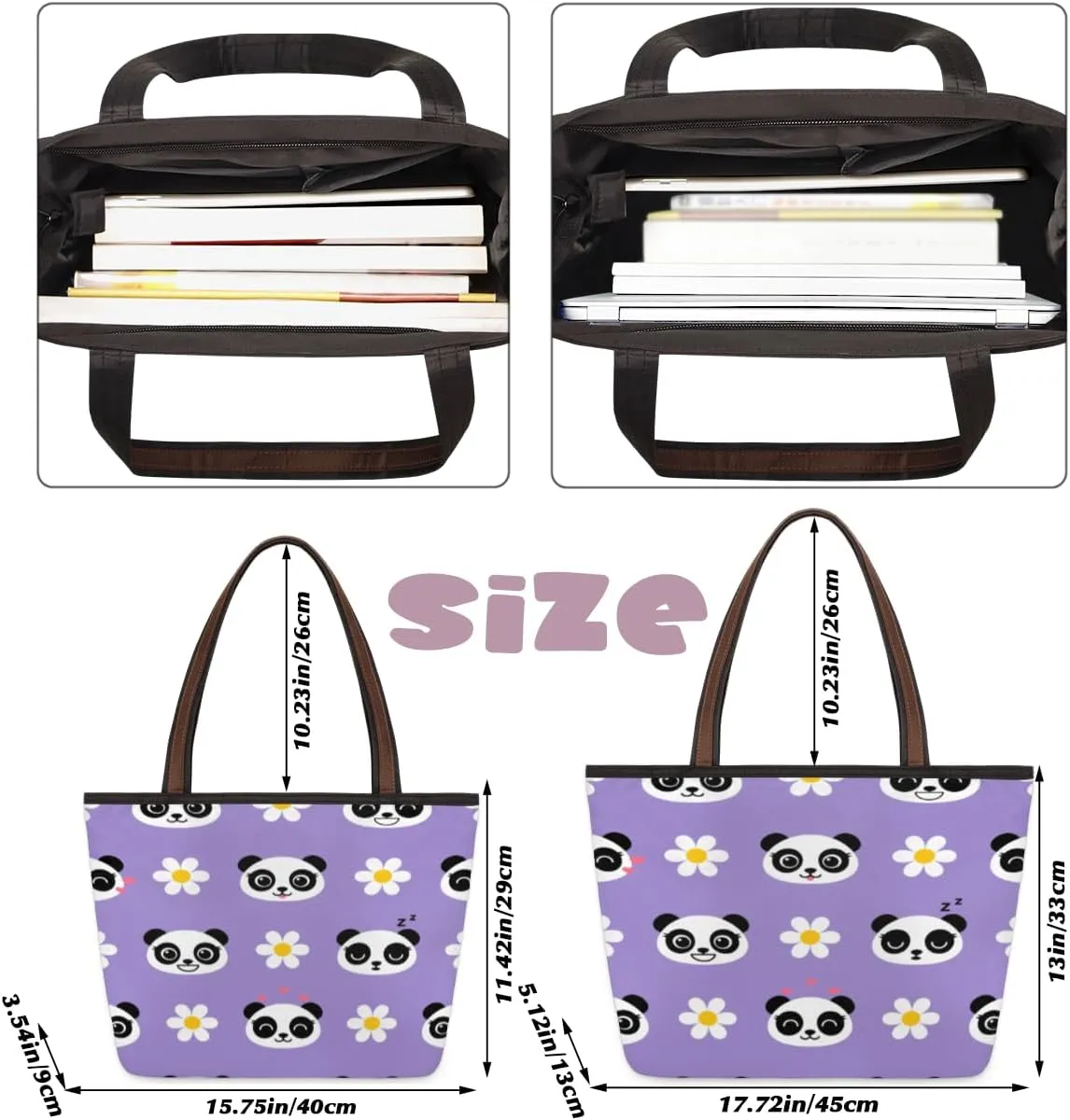 Tote Bag for Women with Zipper Large Capacity Top Handle Casual Shoulder Bag Handbag Reusable Shopping