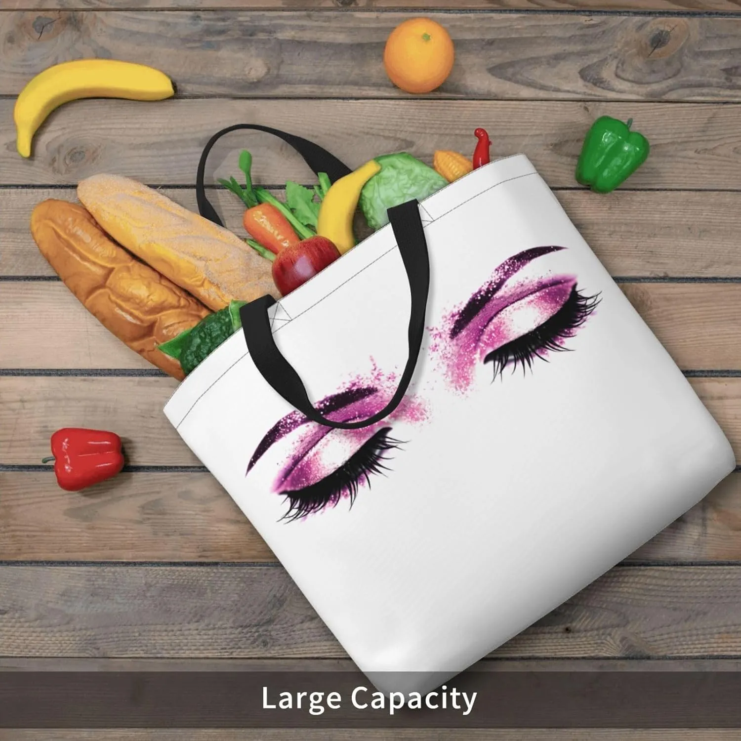 Tote Bag with Zipper Pockets,Large Capacity Shopping Bag, Handbags for Travel Grocery