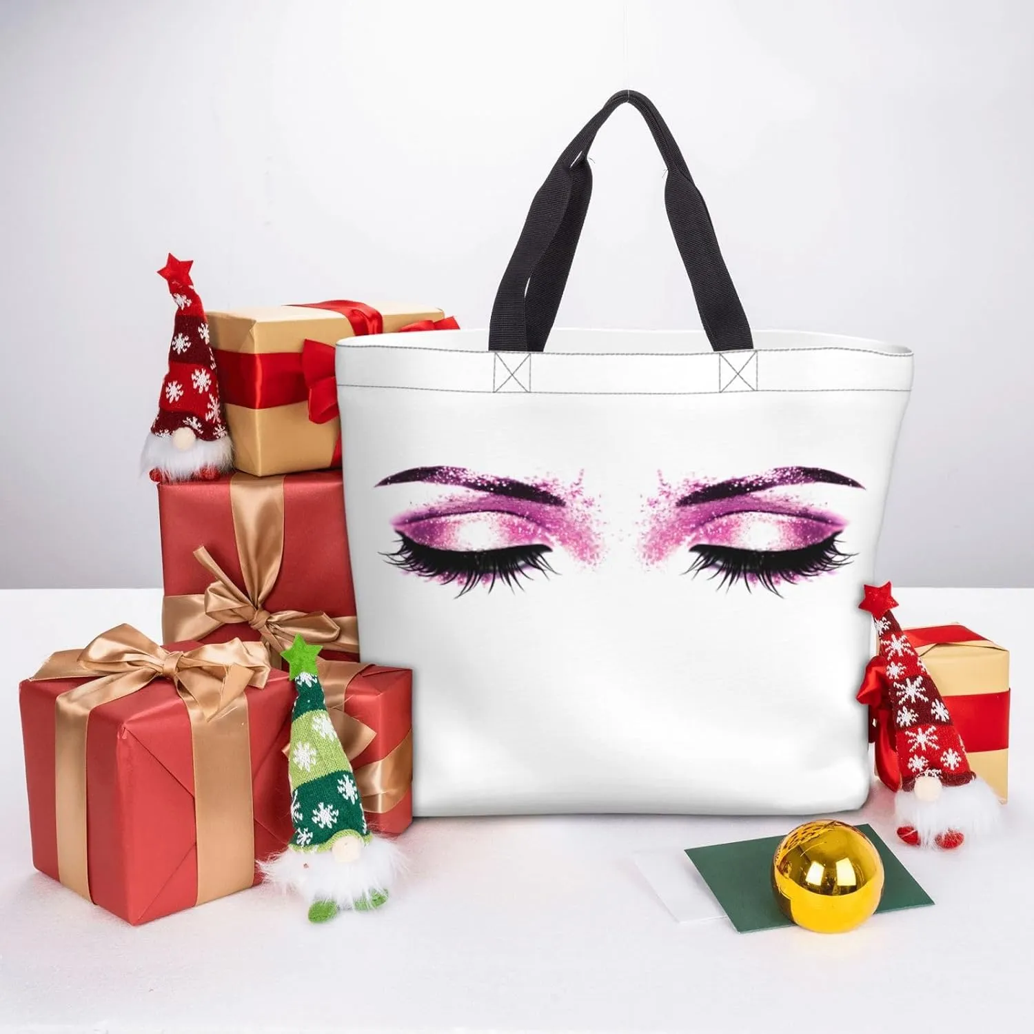 Tote Bag with Zipper Pockets,Large Capacity Shopping Bag, Handbags for Travel Grocery