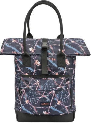 TOURBON Nylon Roll-top Clip-On Bike Panniers Women's Shoulder Tote Bag (Camo)