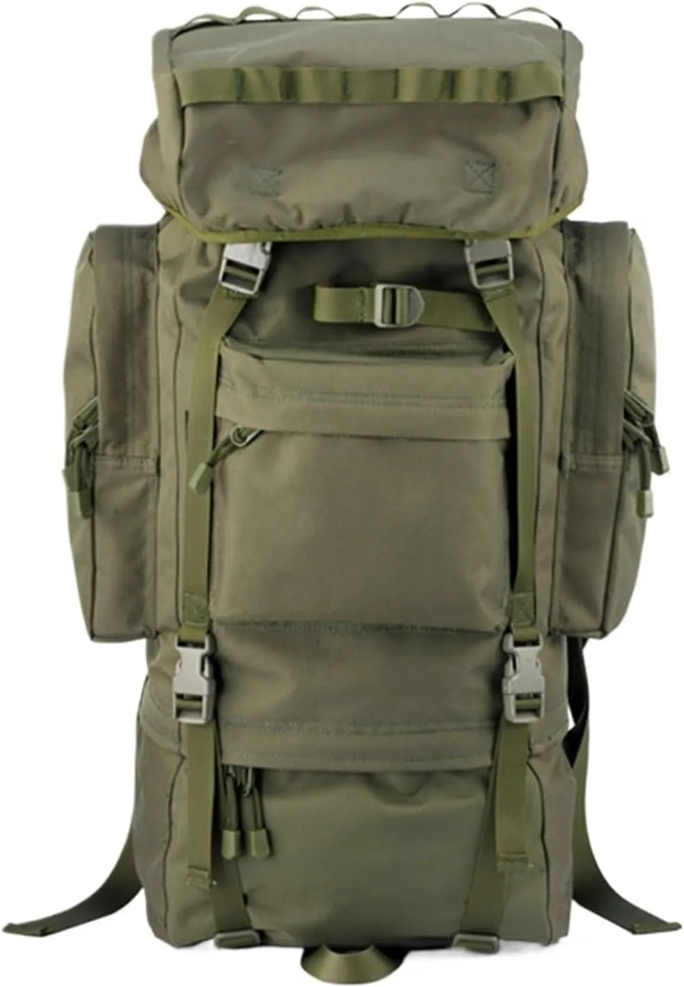 Travel Camping Backpack Hiking Bag Men Large Capacity Climbing Backpack Outdoor Sports 65L Bag(Army Green)
