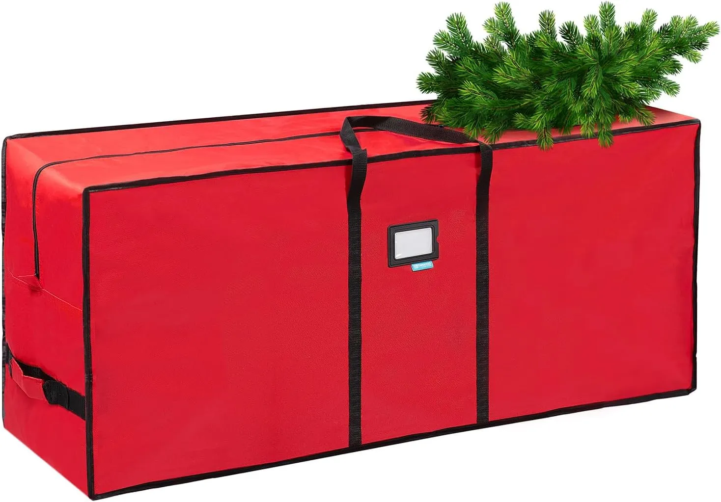 Tree Storage Bag, Waterproof Christmas Tree Storage, Fits Up to 9 ft Tall Artificial Disassembled Trees,Extra Large Heavy Duty Storage Container with Handles (Red, 65"x15"x30")