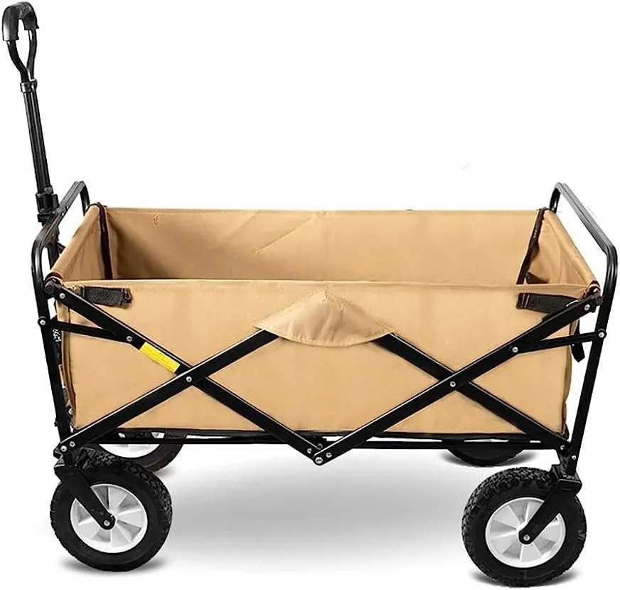 Trolley Trolleys Folding Garden Trolley Cart Heavy Duty Wagon Multifunction Shopping Cart for Outdoor Camping Fishing Pull Truck with 4 Wheels Static Load 150Kg
