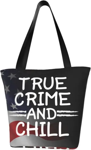 True Crime And Chill Fashion Shoulder Bag Large Capacity For Man Or Woman