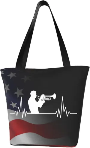 Trumpet Heartbeat Fashion Shoulder Bag Large Capacity For Man Or Woman