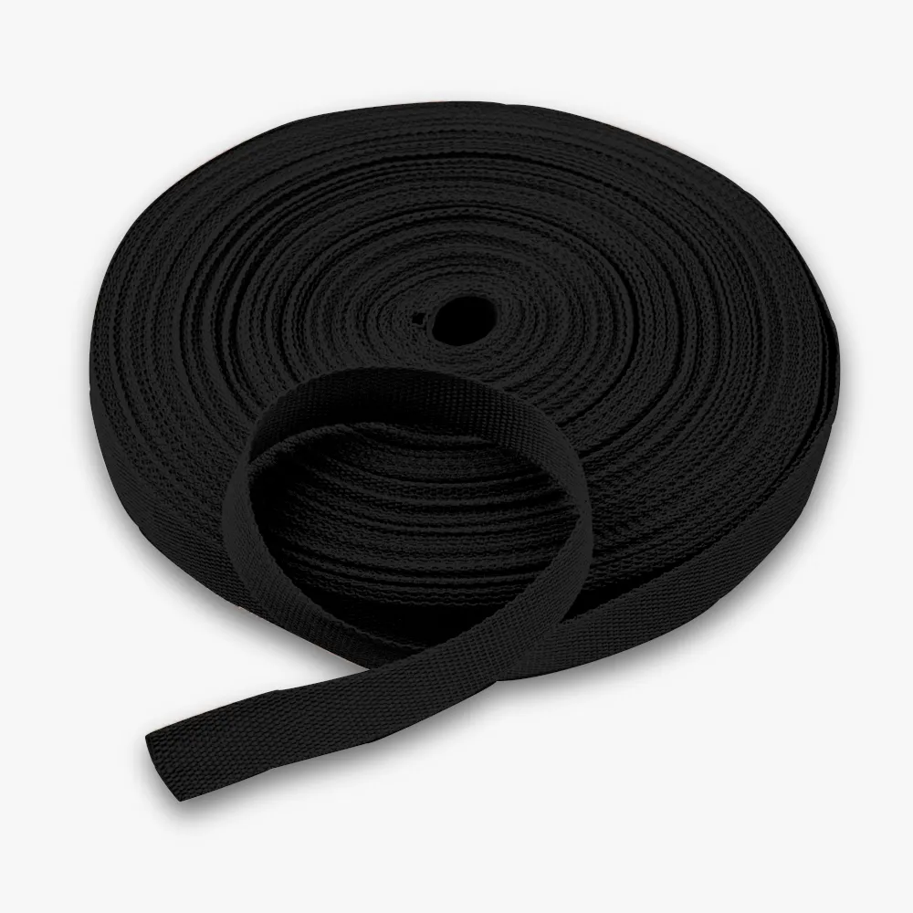 Twill Tape Polyester Black #1 25mm