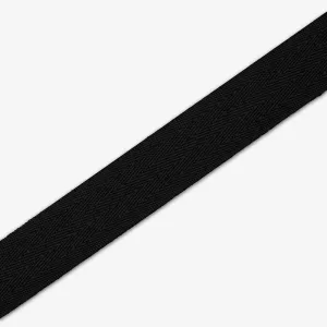 Twill Tape Polyester Black #1 25mm