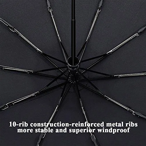 Umbrella,12 Ribs Auto Open/Close Windproof With Ergonomic Handle
