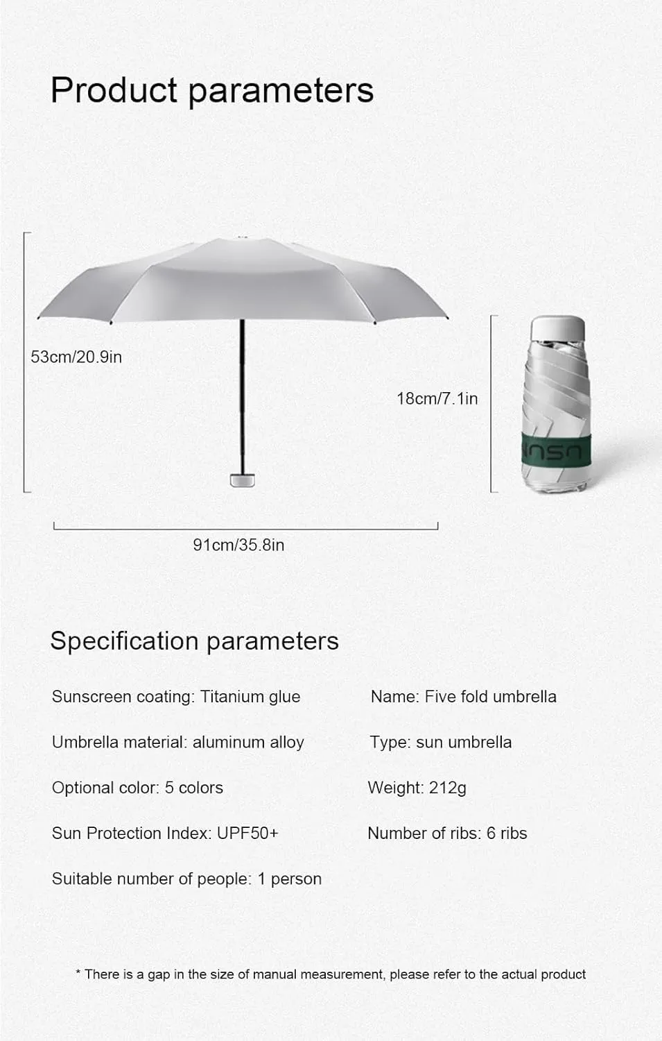 Umbrella,Sunshade,Travel Folding Umbrella,Small Compact Titanium Silver Glue Anti-Ultraviolet Umbrella,Lightweight Pocket Umbrella Suitable for Men and Women,(Blue)