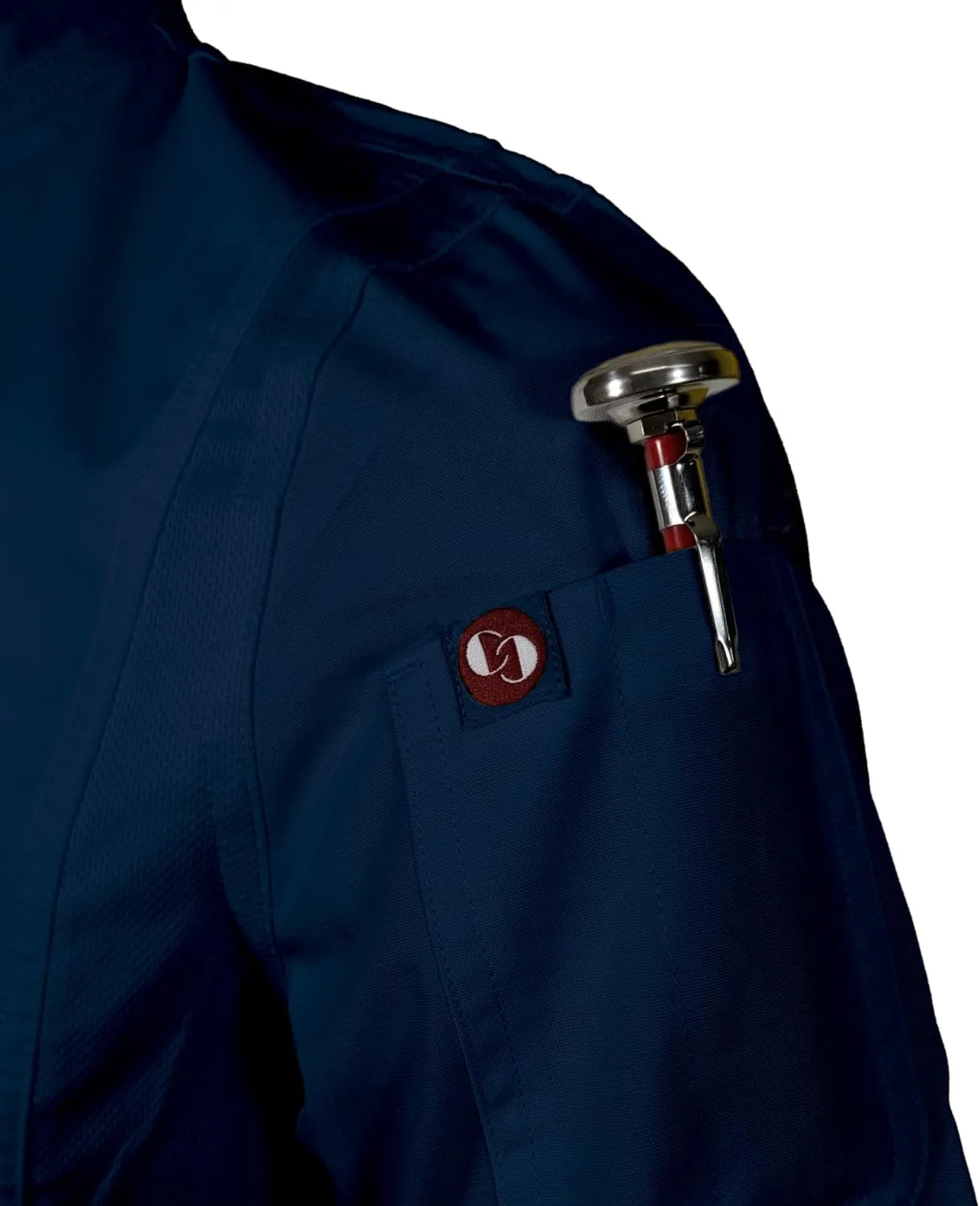 Unisex Women's Bailey Chef Coat, Long Sleeve Zipper Chef Jacket, Ladies