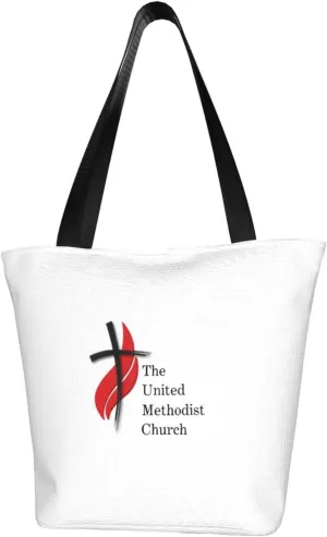 United Methodist Church Home Women'S Casual One Shoulder Carry Shopping Bag Large Capacity Working Storage Handbag
