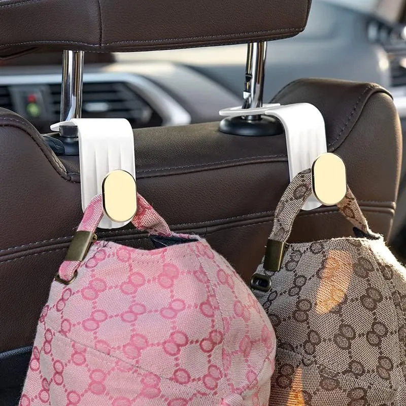 Upgraded Car Seat Headrest Hook for Subaru BRZ WRX STi Impreza Legacy XV Forester Outback, Durable Car Decorations for Purse Coats Umbrellas Grocery Bags Handbag,A White