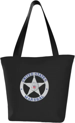 US Marshal Badge Women'S Casual One Shoulder Carry Shopping Bag Large Capacity Working Storage Handbag