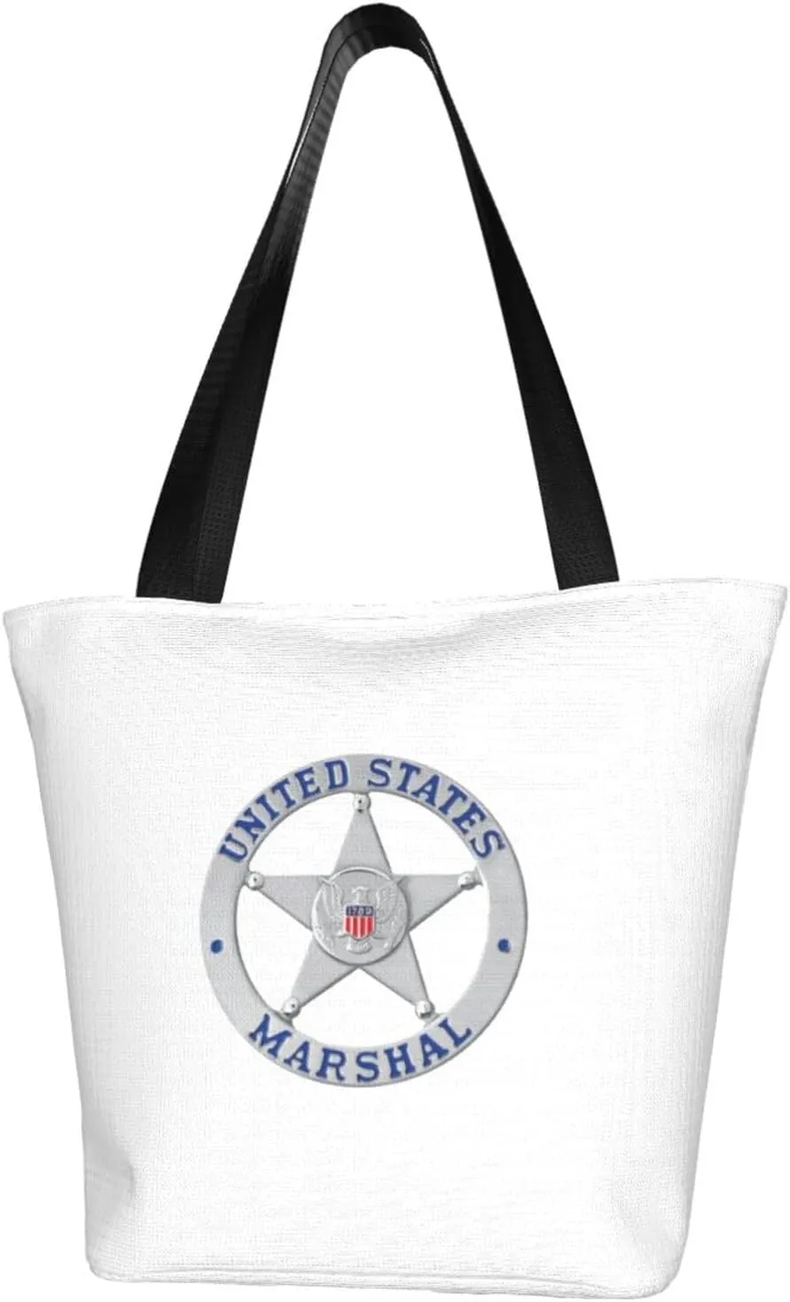US Marshals Service Women'S Casual One Shoulder Carry Shopping Bag Large Capacity Working Storage Handbag
