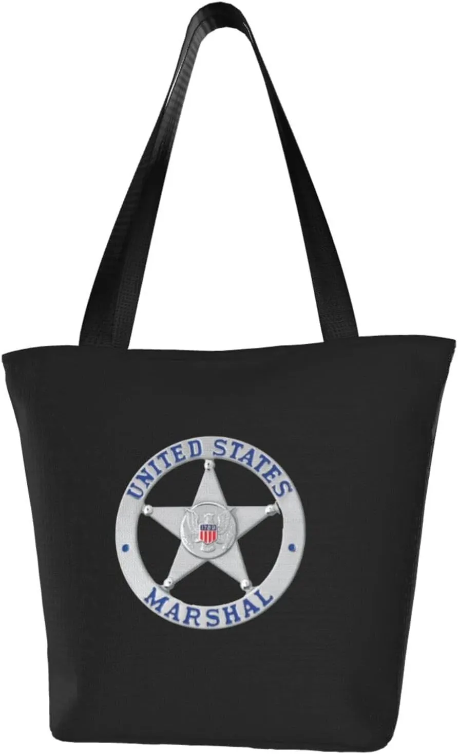 US Marshals Service Women'S Casual One Shoulder Carry Shopping Bag Large Capacity Working Storage Handbag