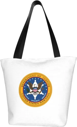 US Marshals Service Women'S Casual One Shoulder Carry Shopping Bag Large Capacity Working Storage Handbag