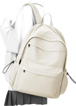 VECAVE School Backpack College High School Bags backpack for Boys Girls Teens Waterproof Bookbag Casual Lightweight Travel Rucksack Daypack Backpacks for Men Women Beige