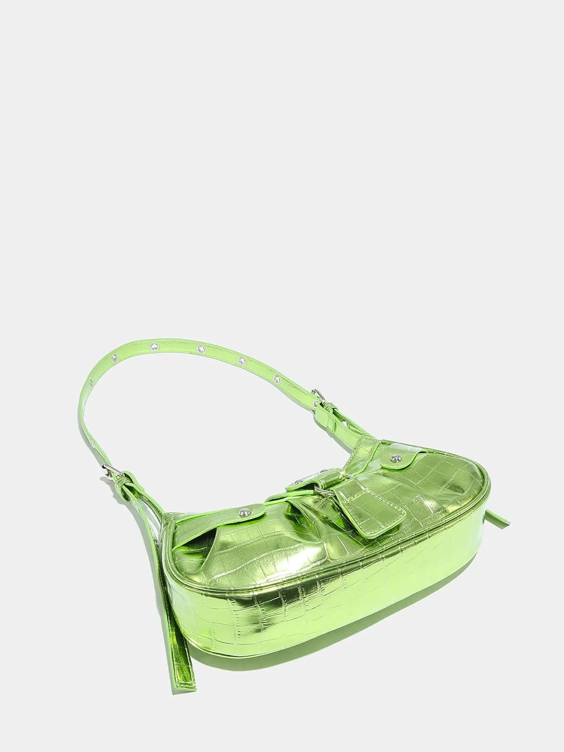 Verdusa Women's Pleated Hobo Shoulder Bag PU Leather Clutch Handbag
