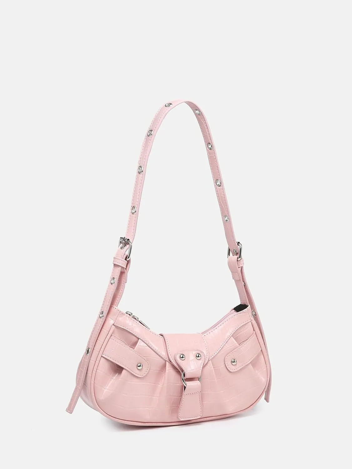 Verdusa Women's Pleated Hobo Shoulder Bag PU Leather Clutch Handbag
